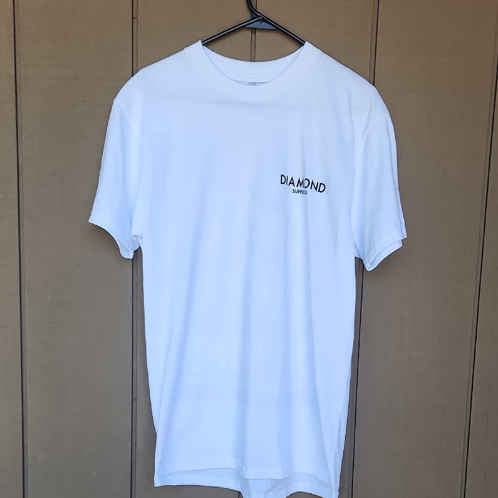 Diamond Supply Co White Shirt Sleeve Tee Flowers